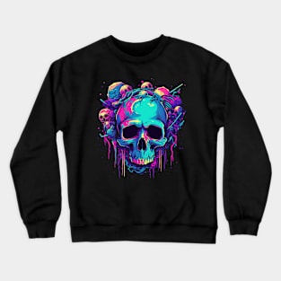 Trippy LSD Psychedelic Skull Crewneck Sweatshirt